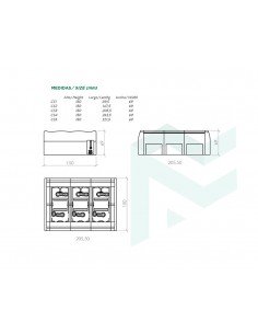 Caja de superficie Plus para puesto de trabajo de Mmconecta 2