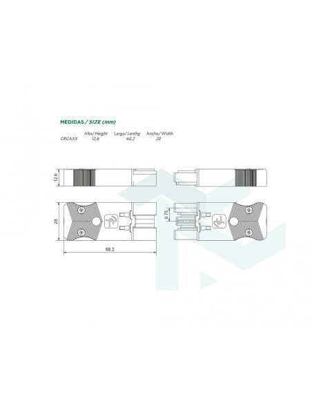 Conector Hembra aéreo de 3 polos de Mmconecta