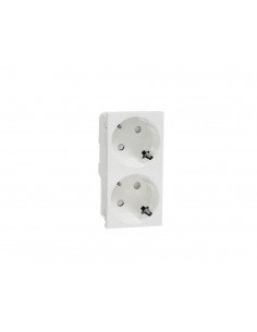 Module Schneider double schuko pour station de travail Schneider : Rouge - Inhogar 2