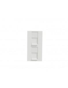 Tapa doble RJ45 Keystone blanca NU946218 de Schneider