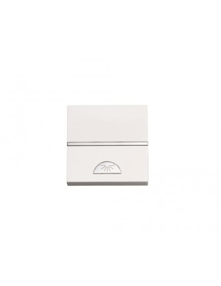 Large bouton-poussoir blanc avec symbole lumineux Niessen Zenit série N2204.2 BL - Inhogar