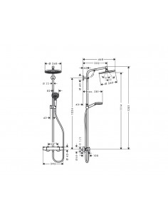 Columna de ducha SHOWERPIPE CROMETTA S 240 1 jet 27267000 de Hansgrohe 2