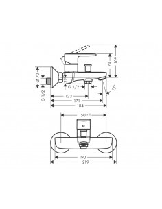 Grifo de bañera Vernis Blend de Hansgrohe 2