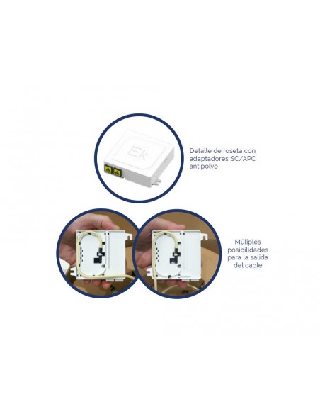 PAU de fibra óptica con 2 adaptadores SC/APC de 20 mt PF 20D de Ekselans PAU de fibra óptica con 2 adaptadores SC/APC de 20 mt PF 20D de Ekselans