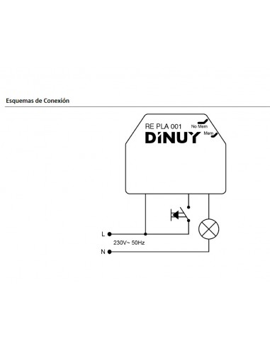 Regulador para bombillas incandescentes y halógenas RE.PLA.001 de Dinuy