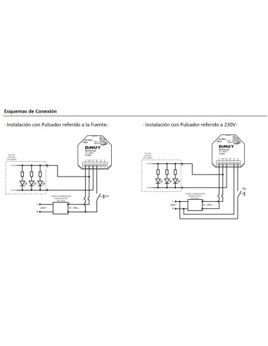 Regulador para tiras Led monocolor RE PLA LE2 de Dinuy