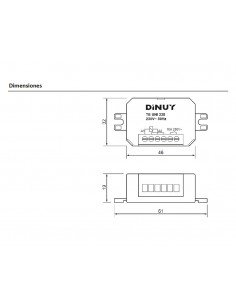 Microtelerruptor 10A TE UNI 220 de Dinuy 2