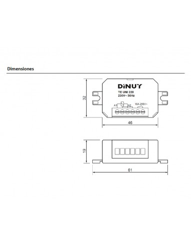 Microtelerruptor 10A TE UNI 220 de Dinuy