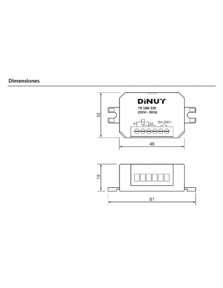 Microtelerruptor 10A TE UNI 220 de Dinuy Microtelerruptor 10A TE UNI 220 de Dinuy