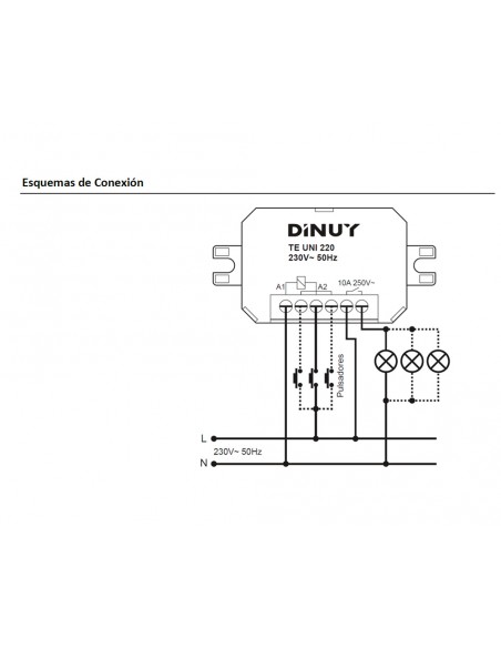 Microtelerruptor 10A TE UNI 220 de Dinuy Microtelerruptor 10A TE UNI 220 de Dinuy