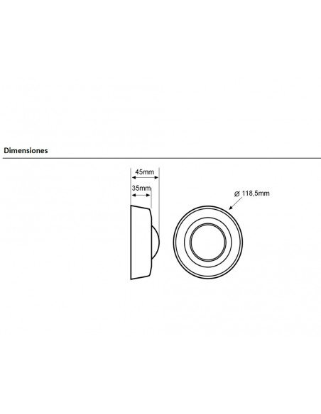 Detector de movimiento de superficie en techo 360º DM TEC 001 de Dinuy Detector de movimiento de superficie en techo 360º DM TEC 001 de Dinuy