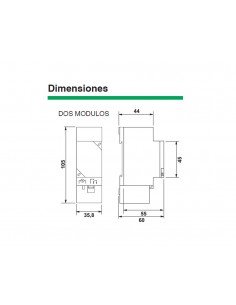 Interruptor horario analógico modular BIMO QT de Dinuy 2