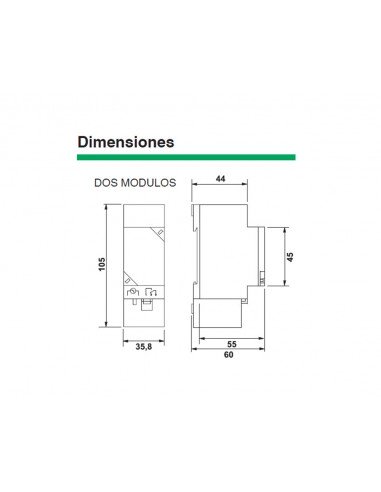 Interruptor horario analógico modular BIMO QT de Dinuy