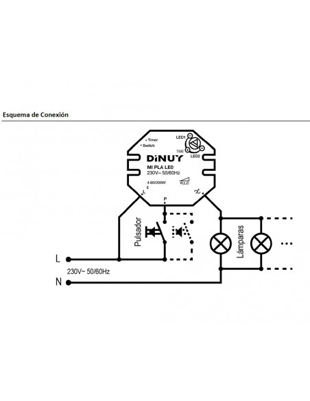 Minutero electrónico para cajas de registro MI PLA LE0 de Dinuy Minutero electrónico para cajas de registro MI PLA LE0 de Dinuy