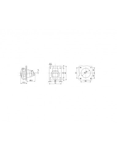 Base fija de empotrar a 10° HP IP44/IP54 de Gewiss