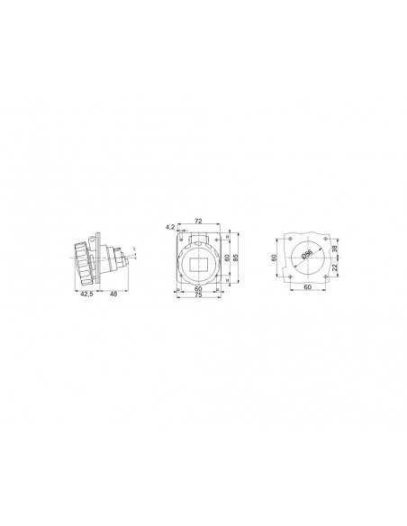 Base fija de empotrar a 10° HP IP66/IP67 de Gewiss Base fija de empotrar a 10° HP IP66/IP67 de Gewiss