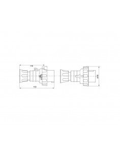 Clavija móvil recta HP IP67 3P+N+T 16A GW60031H de Gewiss 2