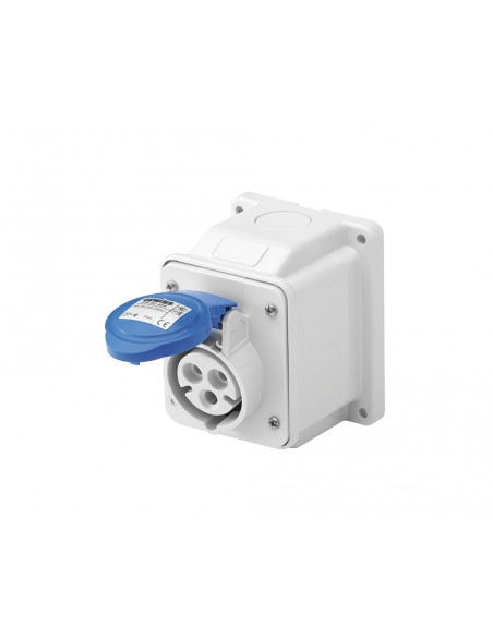 Base fija de pared a 10° HP IP44 32A 2P+N+T GW62415 de Gewiss Base fija de pared a 10° HP IP44 32A 2P+N+T GW62415 de Gewiss