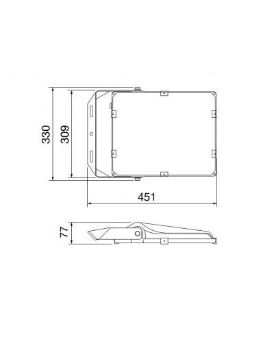 Proyector Led para exterior ELIA FL ASIMETRICO 4000K S ALONE C de Gewiss