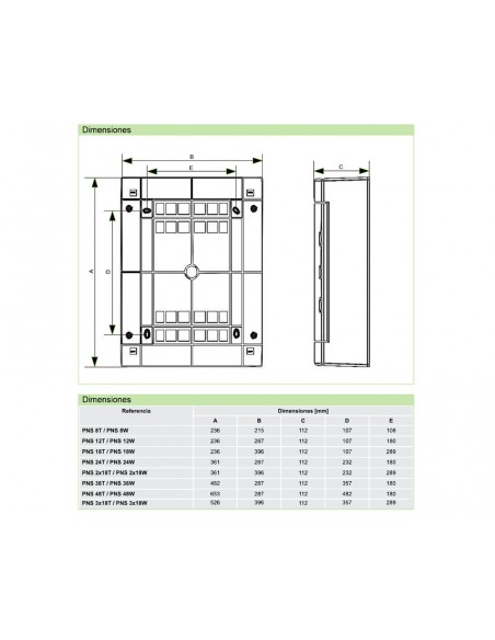 Armario de superficie con puerta ciega PNS de Chint Electrics Armario de superficie con puerta ciega PNS de Chint Electrics