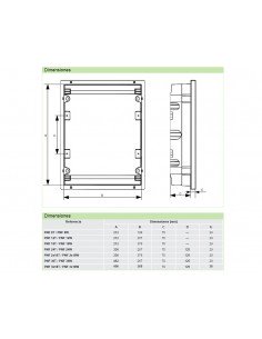 Armario de empotrar con puerta transparente PNF de Chint Electrics 2