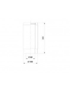 Tubo coaxial 60-100 extensible 60-250mm de Cabel para calderas de condensación 2