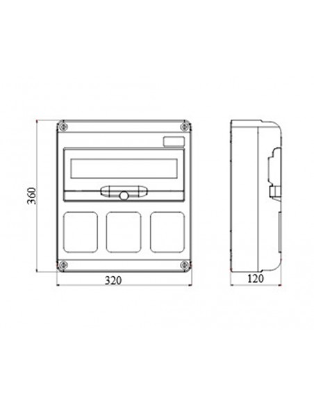 Armario de distribución Q-DIN 14 módulos + 3 frontales base 16/32A GW68005N de Gewiss Armario de distribución Q-DIN 14 módulos + 3 frontales base 16/32A GW68005N de Gewiss