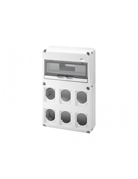 Armario de distribución Q-DIN 14 módulos + 6 frontales base 16/32A GW68008N de Gewiss Armario de distribución Q-DIN 14 módulos + 6 frontales base 16/32A GW68008N de Gewiss