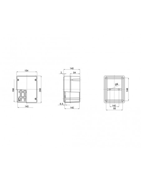Caja de derivación con tapa alta GW44217 de Gewiss Caja de derivación con tapa alta GW44217 de Gewiss