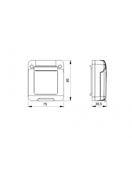 Funda estanca para 2 módulos GW27403 de Gewiss Funda estanca para 2 módulos GW27403 de Gewiss