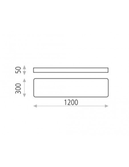 Panel blanco Led de superficie 55W 4000K 1200mm TURIN P376121B de ACB Panel blanco Led de superficie 55W 4000K 1200mm TURIN P376121B de ACB