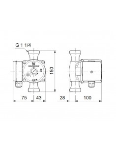Bomba circuladora para ACS UP  N de Grundfos 2