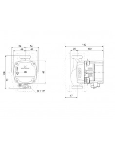 Bomba circuladora ALPHA 1L 25-60 130 99160583 de Grundfos 2