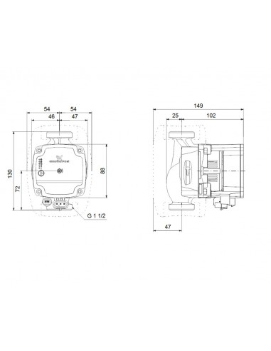 Bomba circuladora ALPHA 1L 25-60 130 99160583 de Grundfos