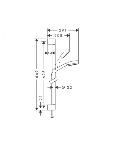 Set de ducha Crometta 100 26652400 de Hansgrohe