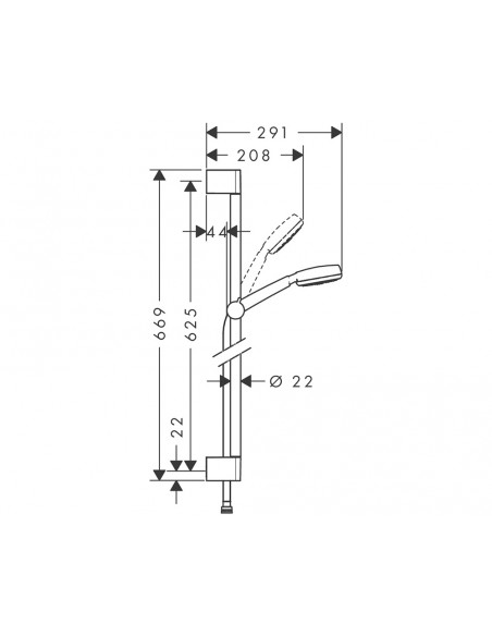 Set de ducha Crometta 100 26652400 de Hansgrohe