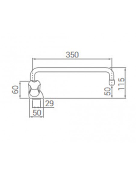 Grifo de fregadero monoblock caño bajo de 350mm 6205 de Duchaflex Grifo de fregadero monoblock caño bajo de 350mm 6205 de Duchaflex