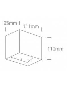 Aplique LED pared antracita 2x3w 3000K IP54 67398C/AN/W de One Light 2