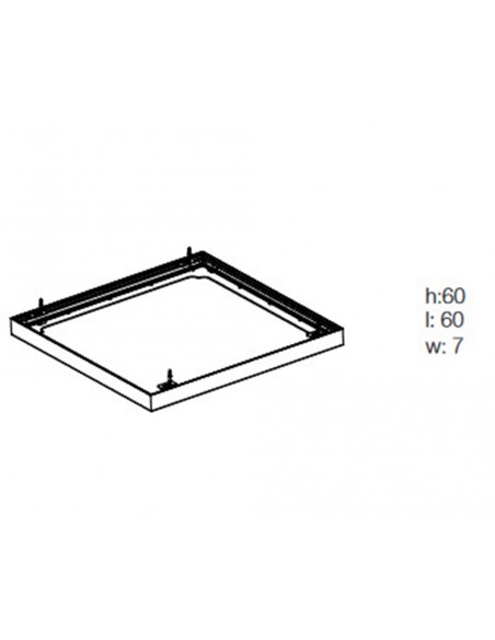 Roblan KITSURFBACKW6060 Kit de montage en surface 60X60 KITSURFBACKW6060