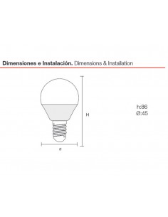 Bombilla Led esférica E14 7.5W  de Roblan 2