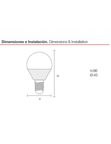 Ampoule sphérique Led E14 7,5W Roblan