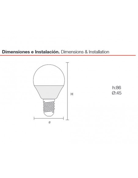 Ampoule sphérique Led E14 7,5W Roblan