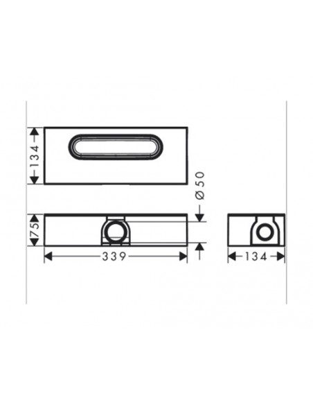 Set básico para desagüe ducha empotrada 01001180 de Hansgrohe Set básico para desagüe ducha empotrada 01001180 de Hansgrohe