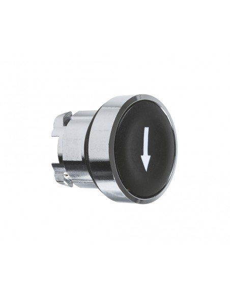 Cabeza pulsador rasante negro con flecha blanca diámetro 22 ZB4BA335 de Schneider Cabeza pulsador rasante negro con flecha blanca diámetro 22 ZB4BA335 de Schneider