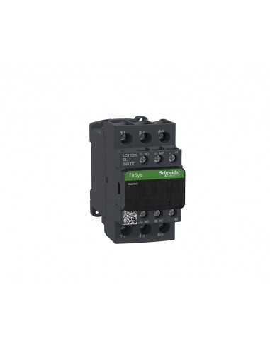 Contactor de potencia TeSys D 3P AC-3 bobina 24VCC de Schneider