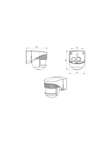 Detector de movimiento para exteriores LC-CLICK 200 BL de Luxomat