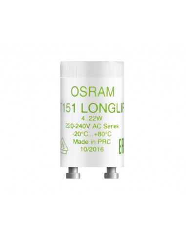 Démarreur de tubes fluorescents Osram pour tubes fluorescents de 4 à 22W