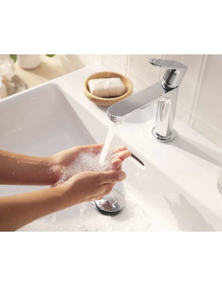 Hansgrohe Rebris S Robinet de lavabo avec technologie CoolStart sans vidange automatique 7252000 Hansgrohe Rebris S Robinet de lavabo avec technologie CoolStart sans vidange automatique 7252000