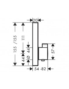 Hansgrohe ShowerSelect robinet thermostatique encastré avec 1 sortie 15762000 2