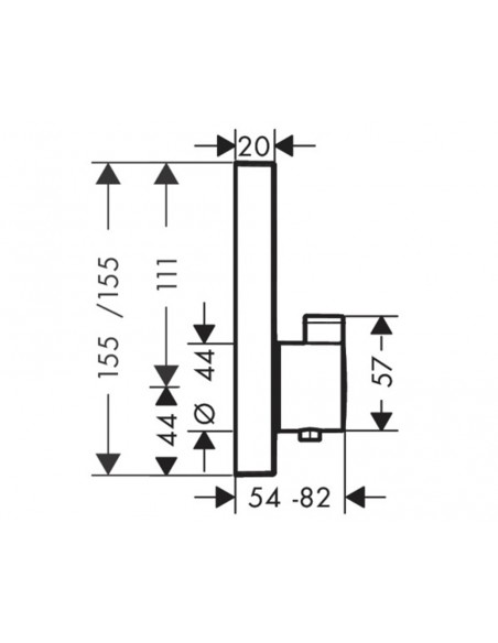 Hansgrohe ShowerSelect robinet thermostatique encastré avec 1 sortie 15762000